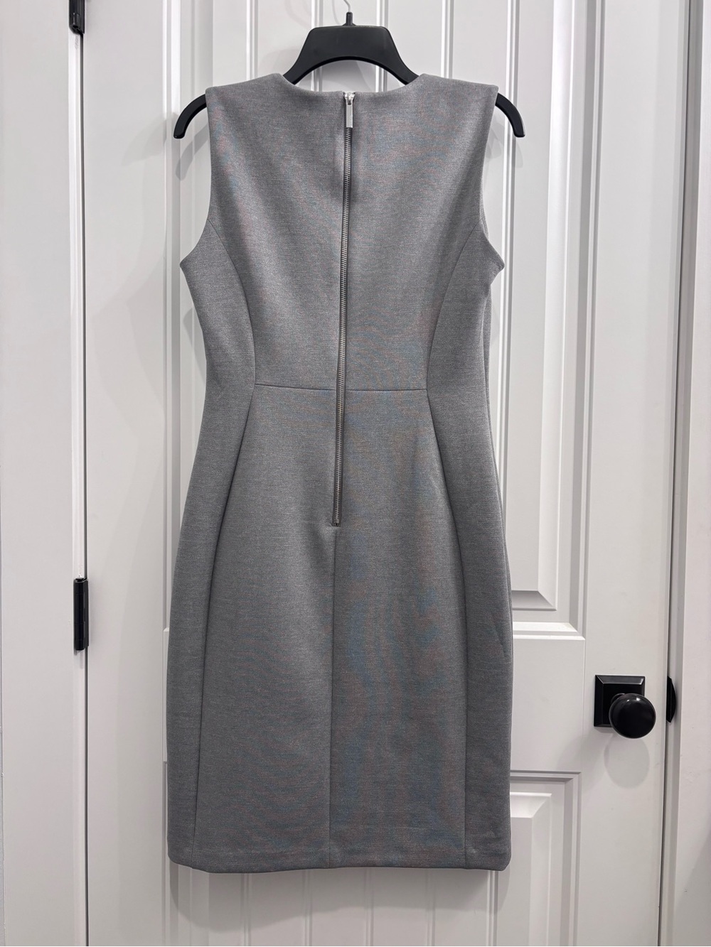 Calvin Klein Sleeveless Gray Sheath Midi Dress - Picture 3 of 4